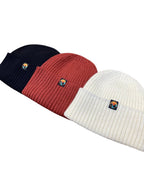 Rib Knit Merino Wool Beanie Hat