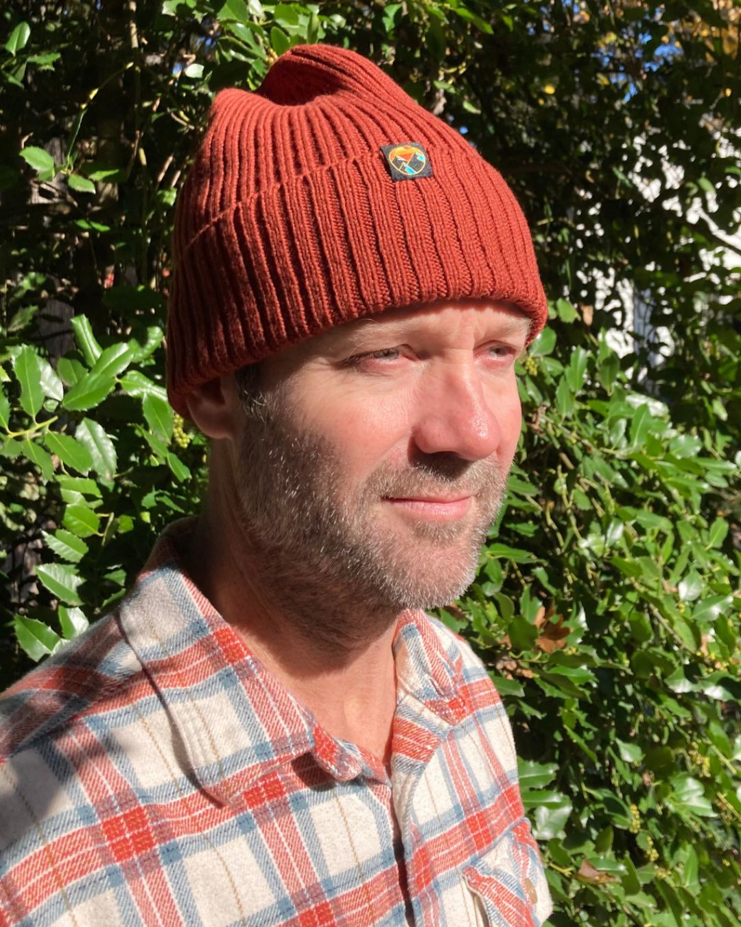 Rib Knit Merino Wool Beanie Hat