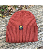 Rib Knit Merino Wool Beanie Hat