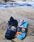 Ultra Pull Tab No-Show Merino Wool Running Socks