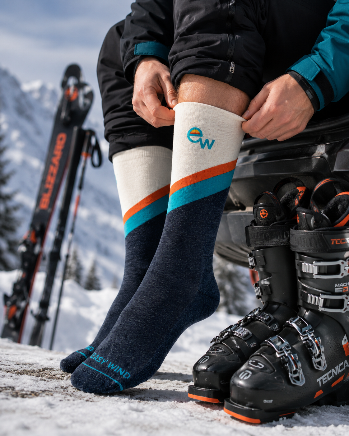 Easy Wind Merino Wool Ski Sock