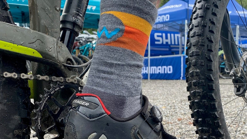 mountain biking merino wool socks by easy wind outfitters